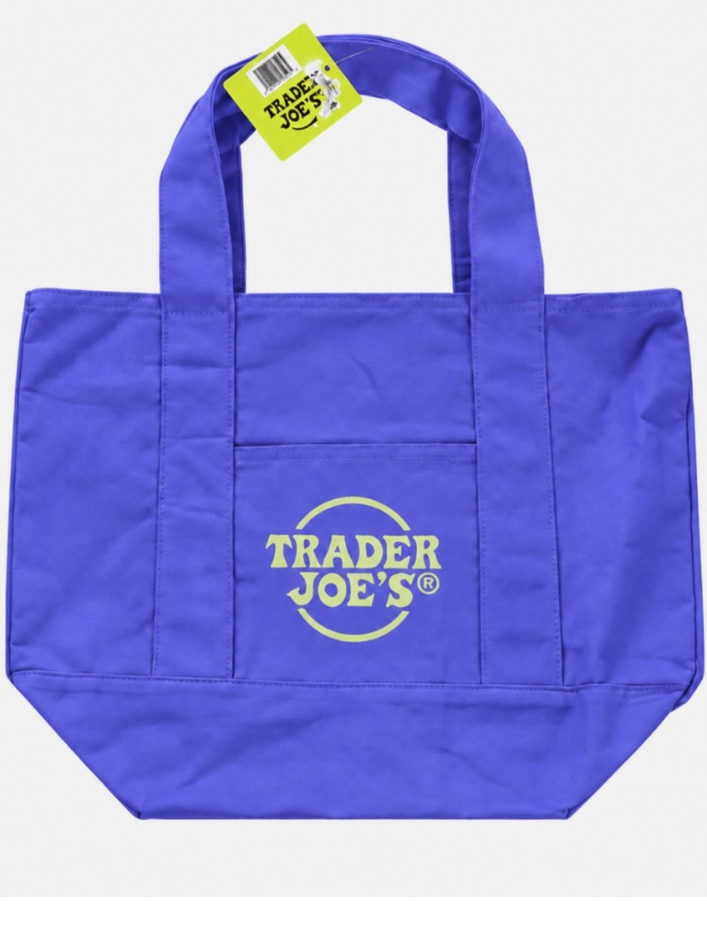 Trader Joe’s Purple Mini Tote Canvas Bag New with tag